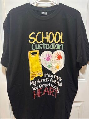 School Custodian Graphic Tee - Black